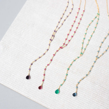 Pink Tourmaline Quartz Kensington Necklace