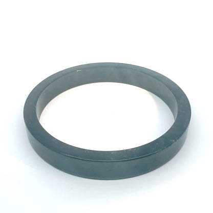 70.5 mm Princesa Blue Guatemalan Jadeite Square-Edge Bangle, One of a Kind