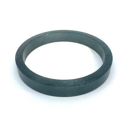 70.5 mm Princesa Blue Guatemalan Jadeite Square-Edge Bangle