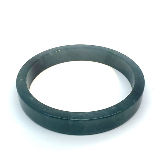69.5 mm Princesa Blue Guatemalan Jadeite Square-Edge Bangle