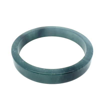 69.5 mm Princesa Blue Guatemalan Jadeite Square-Edge Bangle, Unique Pattern