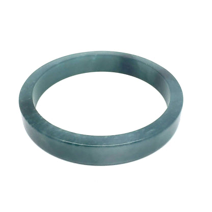 69.5 mm Princesa Blue Guatemalan Jadeite Square-Edge Bangle, Unique Pattern