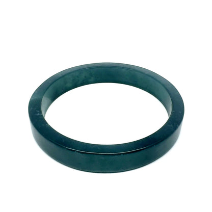 69.5 mm Princesa Blue Guatemalan Jadeite Square-Edge Bangle, Natural Mottling