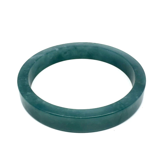 69.5 mm Princesa Blue Guatemalan Jadeite Square-Edge Bangle, Polished