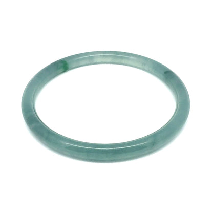 57.5 mm Princesa Blue Guatemalan Jadeite Thin Full-Round Hololith Bangle