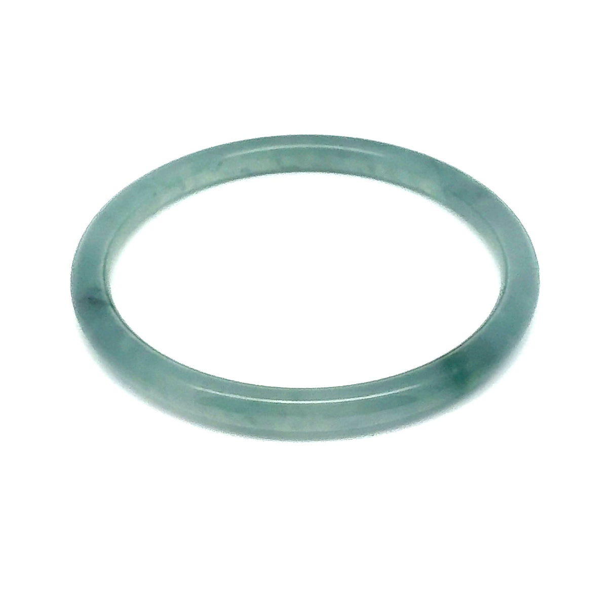 57.5 mm Princesa Blue Guatemalan Jadeite Thin Full-Round Hololith Bangle