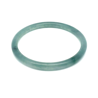 57.5 mm Princesa Blue Guatemalan Jadeite Thin Full-Round Hololith Bangle