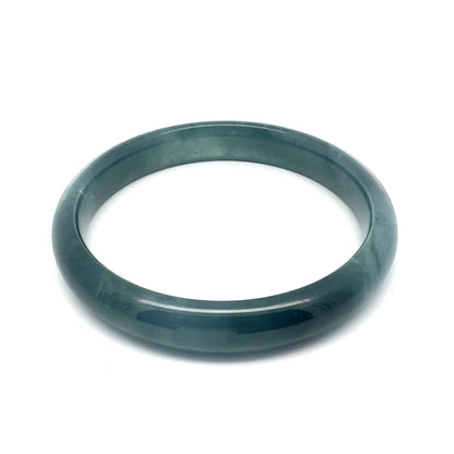 62.5 mm Princesa Blue Guatemalan Jadeite Half-Round Bangle