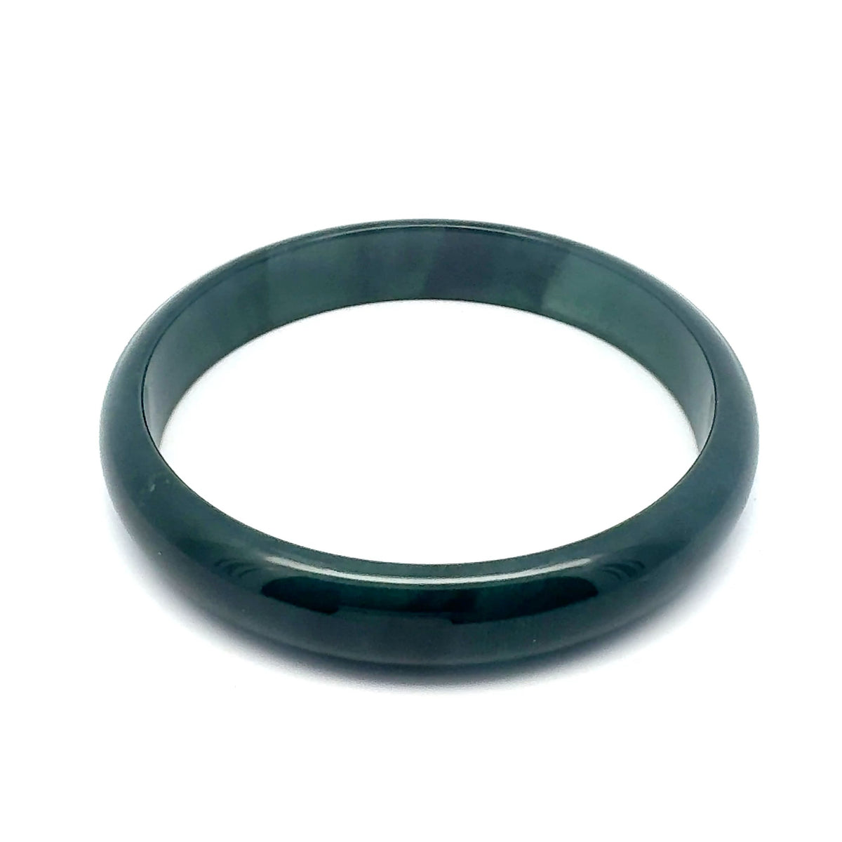 66.5 mm Princesa Blue Guatemalan Jadeite Half-Round Bangle