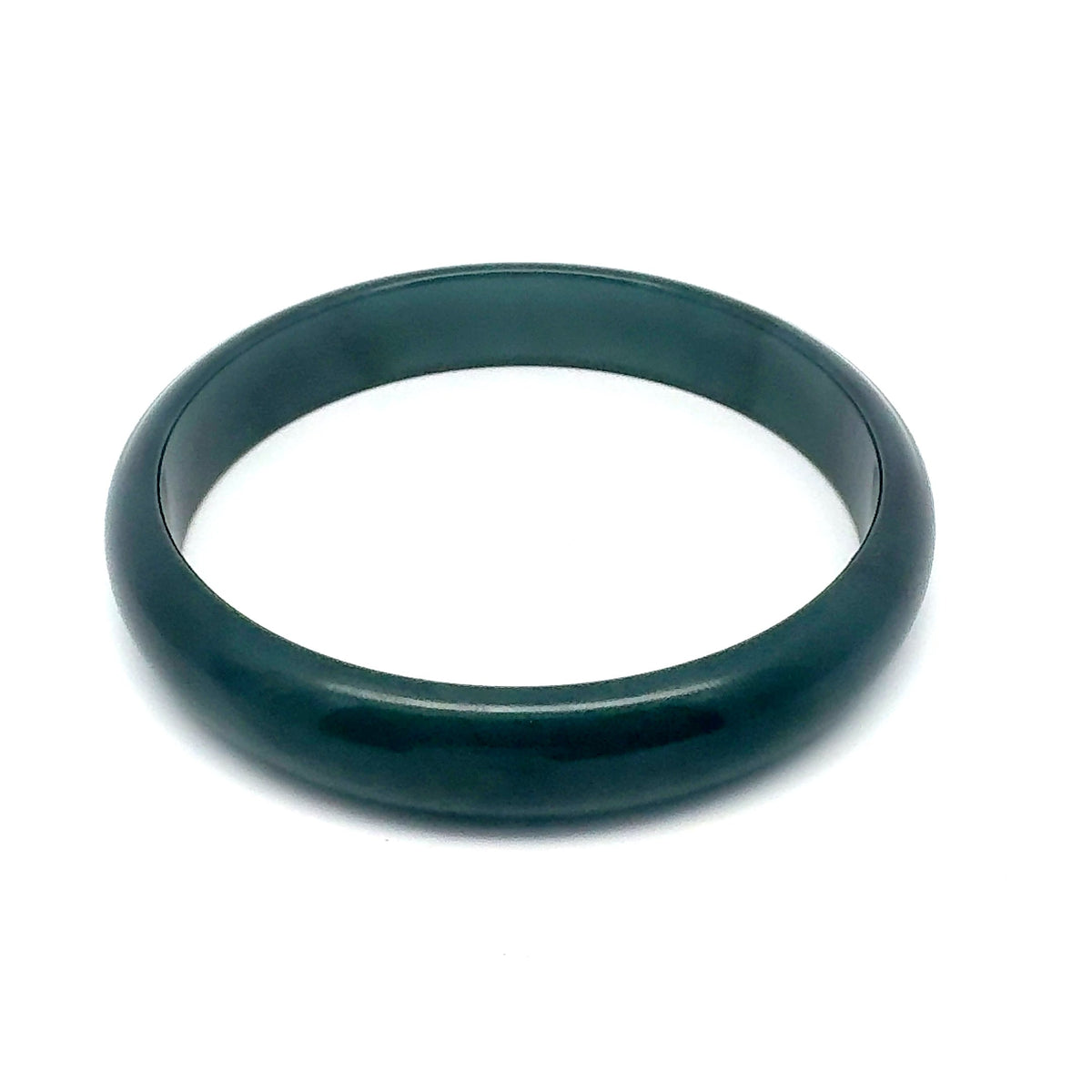66.5 mm Princesa Blue Guatemalan Jadeite Half-Round Bangle