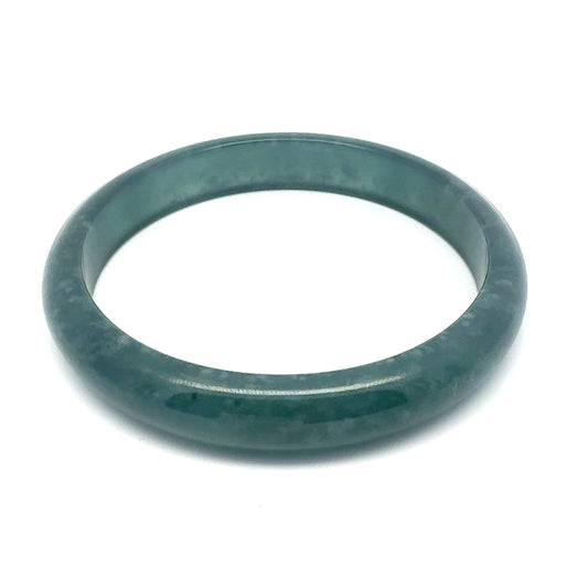 69.5 mm Princesa Blue Guatemalan Jadeite Half-Round Bangle