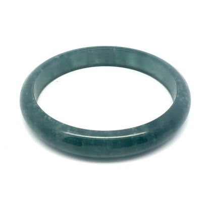 69.5 mm Princesa Blue Guatemalan Jadeite Half-Round Bangle