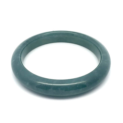 58.5 mm Princesa Blue Guatemalan Jadeite Half-Round Bangle