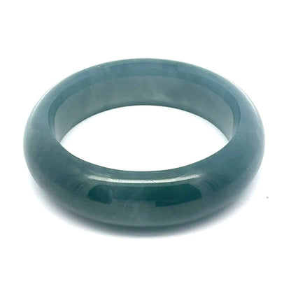 43.5 mm Princesa Blue Guatemalan Jadeite Half-Round Bangle
