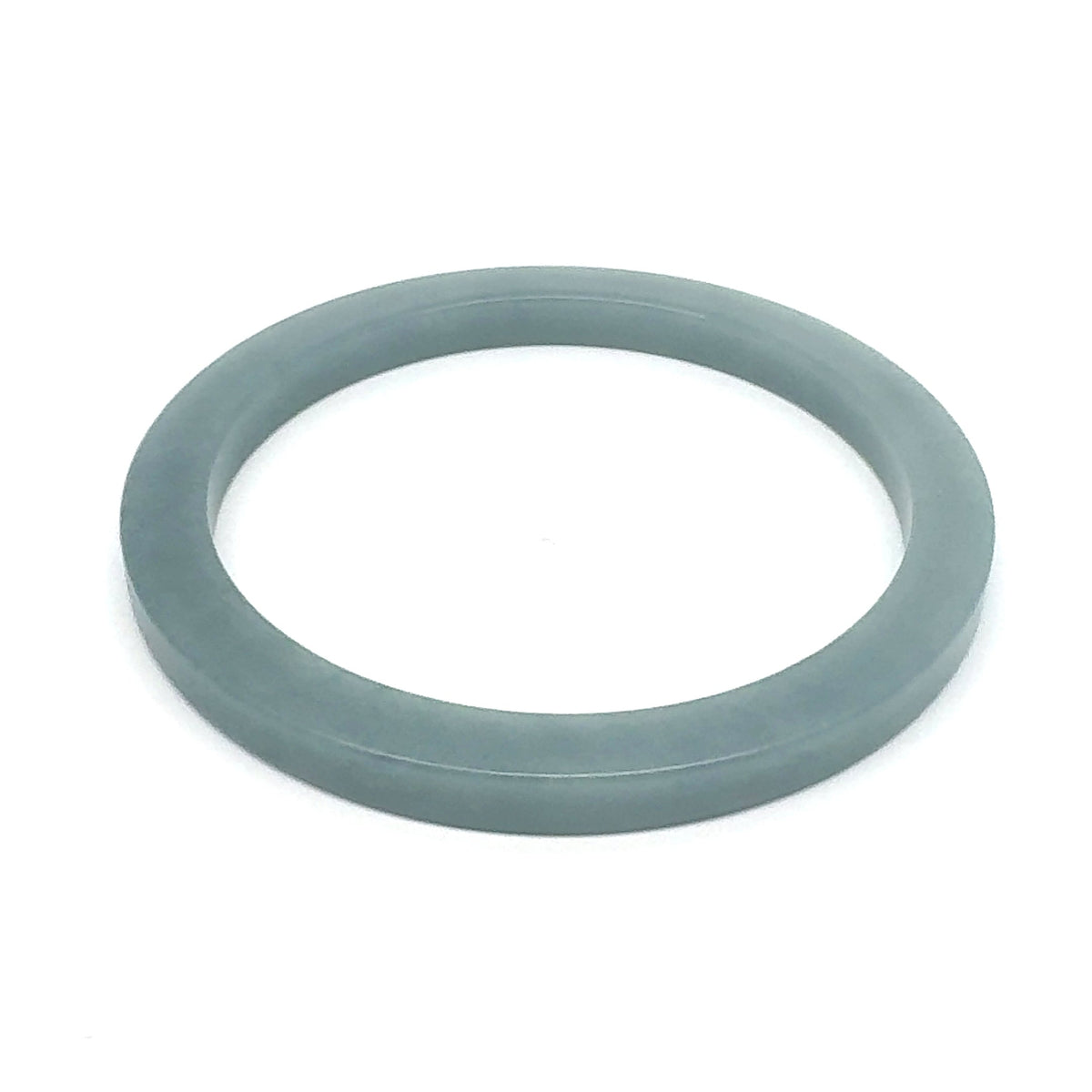 57.5 mm Solid Celestial Blue Guatemalan Jadeite Square-Edge Bangle