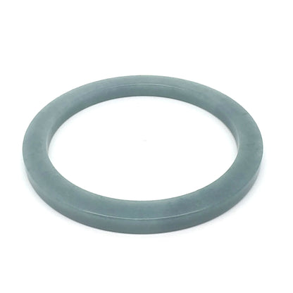 59.5 mm Solid Celestial Blue Guatemalan Jadeite Square-Edge Bangle
