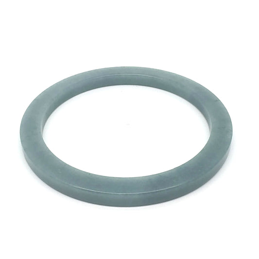 59.5 mm Solid Celestial Blue Guatemalan Jadeite Square-Edge Bangle