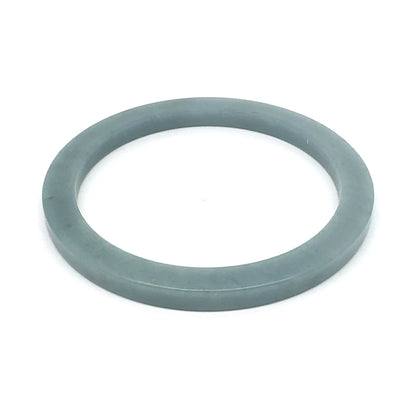 59.5 mm Solid Celestial Blue Guatemalan Jadeite Square-Edge Bangle