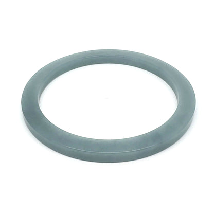 60 mm Celestial Blue Guatemalan Jadeite Square-Edge Bangle, Slate Tones