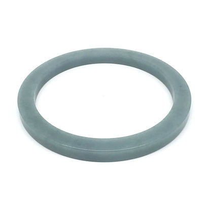 60 mm Celestial Blue Guatemalan Jadeite Square-Edge Bangle, Grey-Green Tones