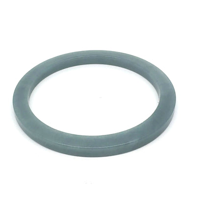 59.5 mm Celestial Blue Jadeite Square-Edge Bangle, Gray-Blue Tones