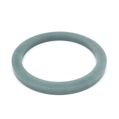 58 mm Celestial Blue Guatemalan Jadeite Square-Edge Bangle, Grey-Green