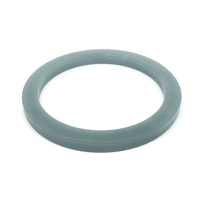 58 mm Celestial Blue Guatemalan Jadeite Square-Edge Bangle, Grey-Green