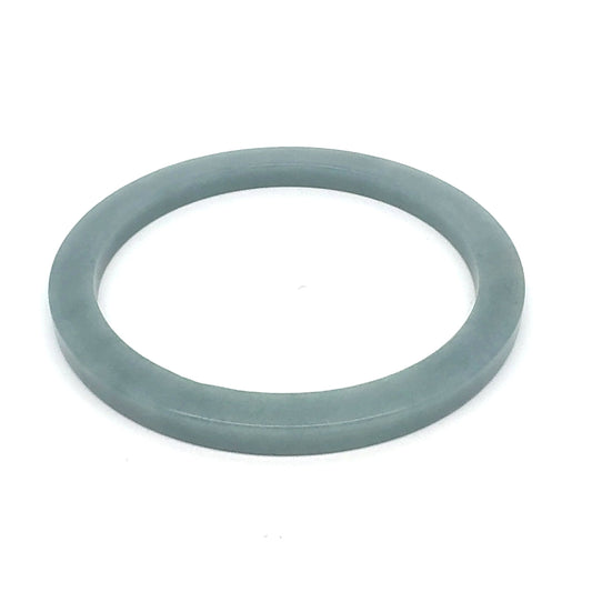60 mm Celestial Blue Guatemalan Jadeite Square-Edge Solid Bangle