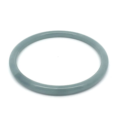 63 mm Celestial Blue Guatemalan Jadeite Thin Full-Round Hololith Bangle