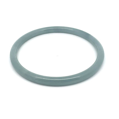 63 mm Celestial Blue Guatemalan Jadeite Thin Full-Round Hololith Bangle