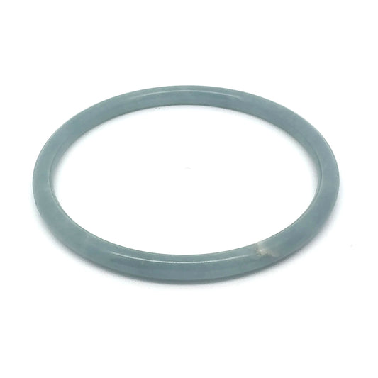 63 mm Light Blue Celestial Blue Jadeite Thin Full-Round Hololith Bangle