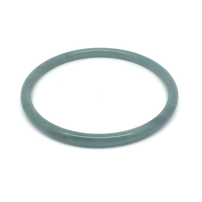 63 mm Grey-Blue Celestial Blue Jadeite Thin Full-Round Hololith Bangle