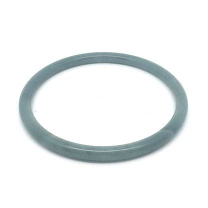 62.5 mm Celestial Blue Guatemalan Jadeite Thin Hololith Full-Round Bangle