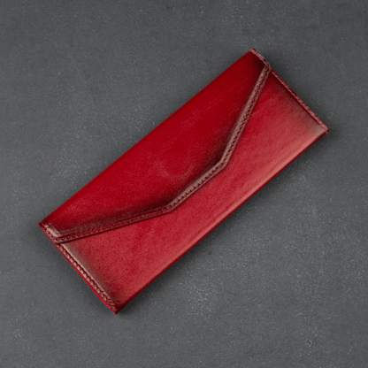 Luxury Leather Sunglasses Case - Red - Louisville