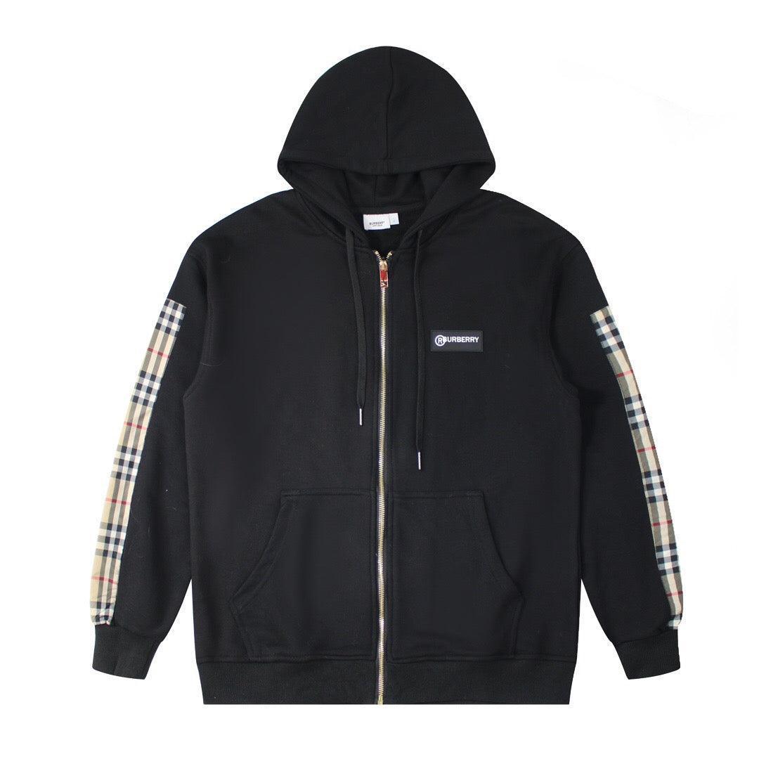 Burberry Vintage Check Panel Oversized Jacket  'Black'