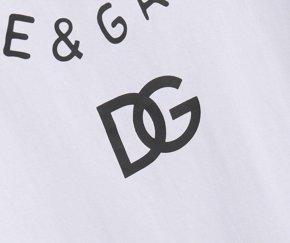 Dolce & Gabbana T-Shirt Without Collar 'White & Black'