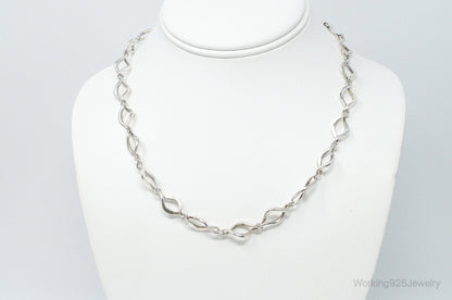 Vintage Modernist Sterling Silver Necklace