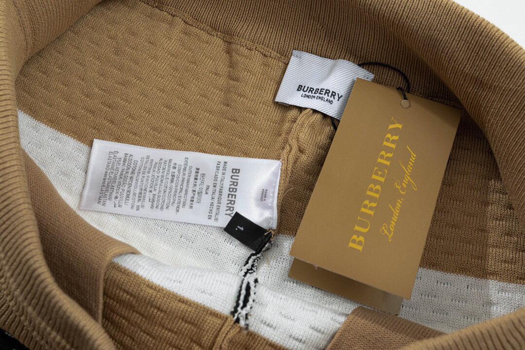 Burberry Men's Striped Cotton Knit Basketball Shorts 'Beige'