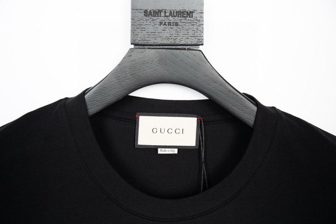 Gucci T-Shirt Without Collar | Black Cotton Tee – Effortless Style