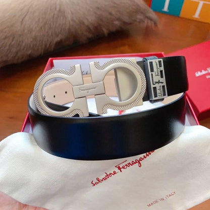 Salvatore Ferragamo Gancini Men's Belt 'Black'