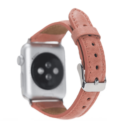 Classic Dusty Rose Leather Apple Watch Band - Dallas