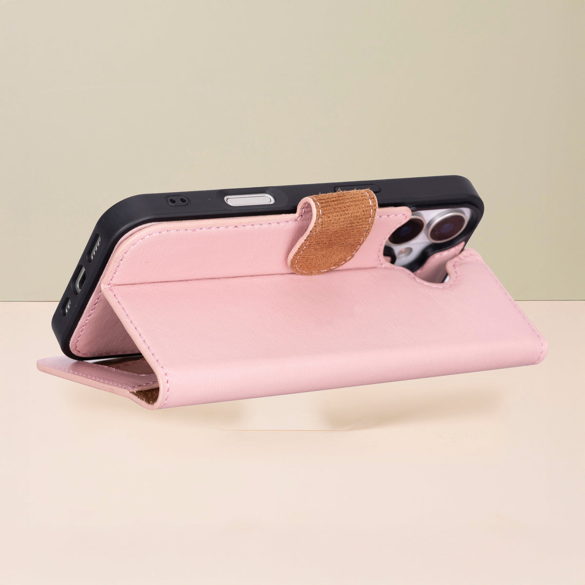 Leathere iPhone 17 Wallet Case – Pink - New York