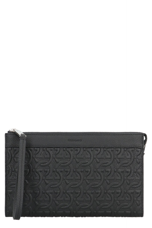 Ferragamo Travel Document Holder with Gancini Hook - 25 CM