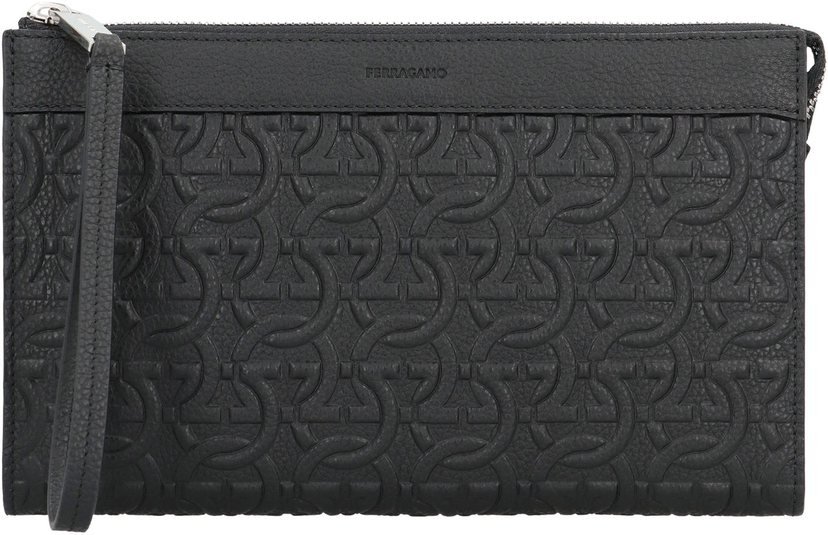 Ferragamo Travel Document Holder with Gancini Hook - 25 CM