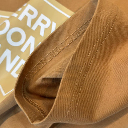 Burberry Brown & Beige T-Shirt Without Collar