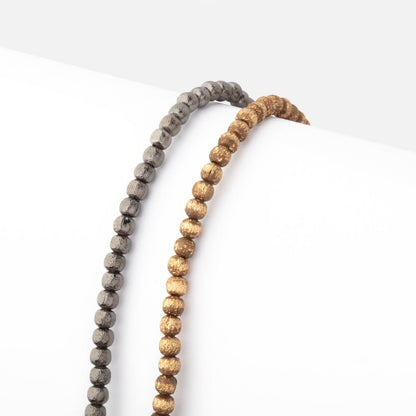 2.5mm Brushed Round Beads