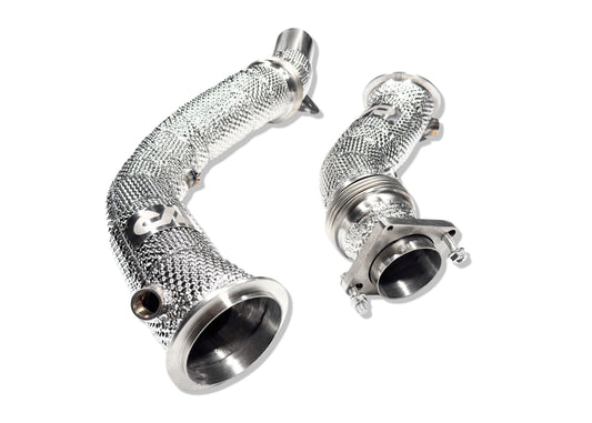 S55 Catless Downpipes with Heatshield for F8X M3 M4 & M2C — photo 2 of 8
