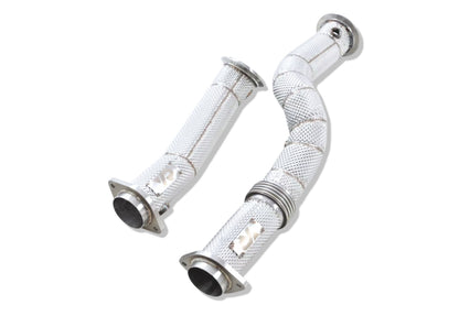 S58 3.5'' Maxflow Downpipes w/ Heatshield for G8X M3 M4 & G87 M2 - Yonristic Performance — photo 2 of 4