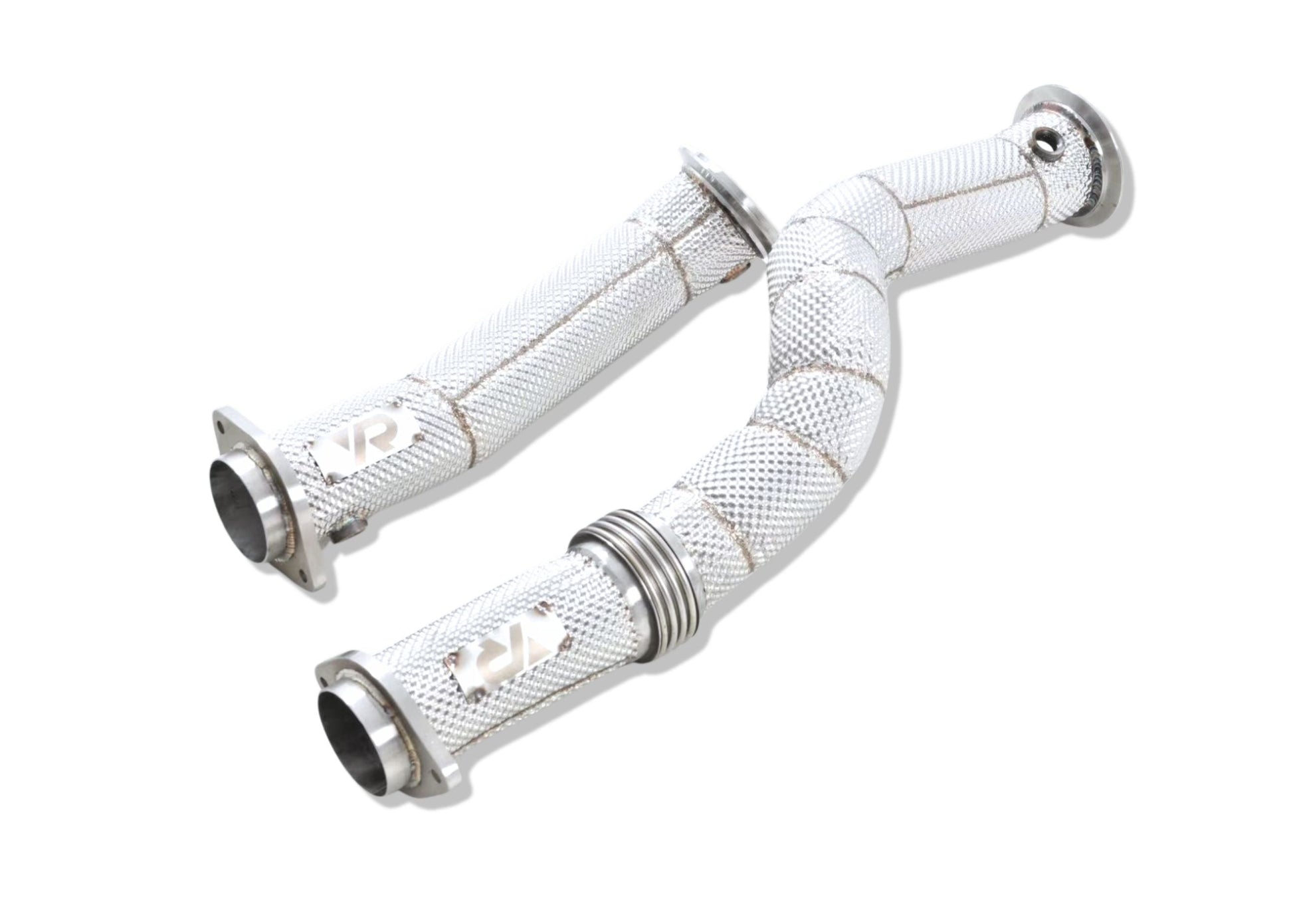 S58 3.5'' Maxflow Downpipes w/ Heatshield for G8X M3 M4 & G87 M2 - Yonristic Performance — photo 1 of 4