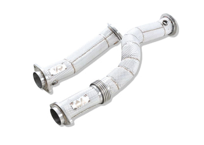 S58 3.5'' Maxflow Downpipes w/ Heatshield for G8X M3 M4 & G87 M2 - Yonristic Performance — photo 1 of 4